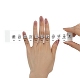 diamond simulation kit with colored stones ruby and sapphire