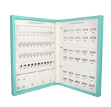 jewelry display box with rings and diamond samples