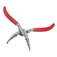 145mm multi-groove curved jewellery pliers with red PVC handles
