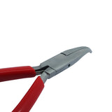 140mm bent chain nose jewellery pliers with double leaf spring