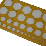 Hexagon gemstone setting template for jewelry making