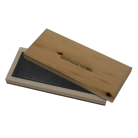 Natural jet black hard Arkansas gold testing stone