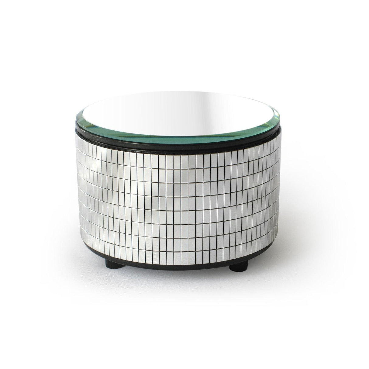 Turntable w/ Top Mirror Jewelry Display - Gold, Silver or Black - Ø90mm