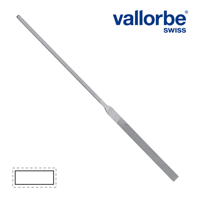 Vallorbe Swiss-made square handle files for miniature sculpting, 155mm, assorted grades from extra coarse to ultra fine