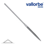 Vallorbe Swiss-made barrette handle file with 3 sides cut for miniature sculpting, jewellery and watchmaking, 155mm