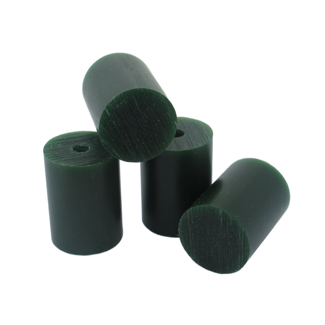 Matt green carving wax rods for jewelry modeling and lathe turning