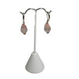 Earring Stand - Base White Simili Leather