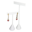 White Simili Leather - Earring Display - Model T