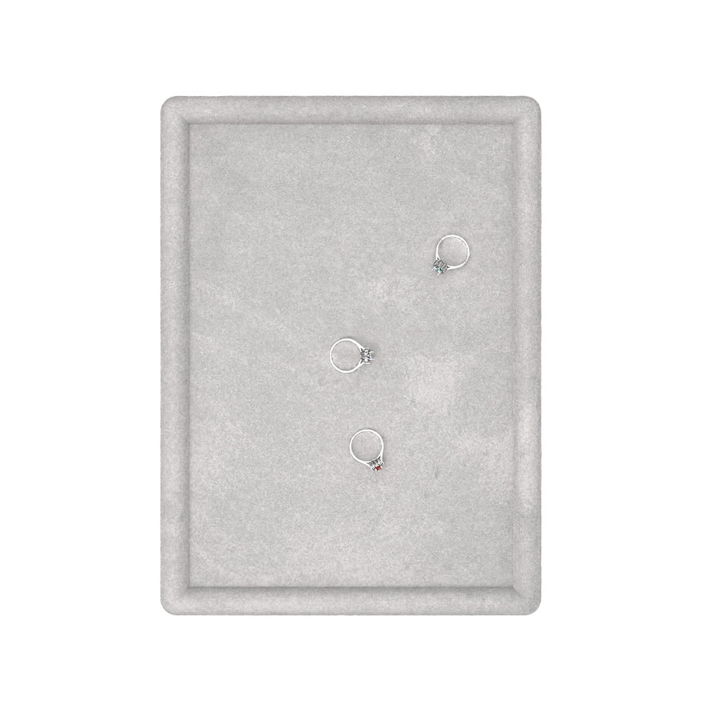 Jewelry display tray with soft velvet surface for bracelets