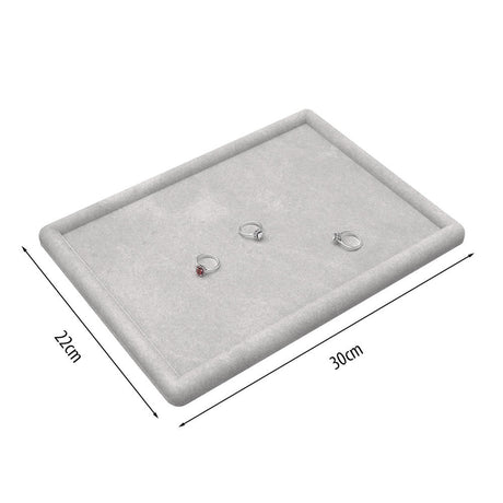 Large velvet jewelry display tray for rings and earrings