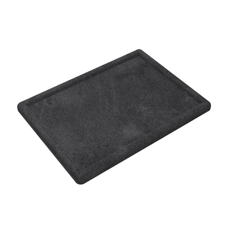 Elegant black jewelry display tray with soft velvet lining
