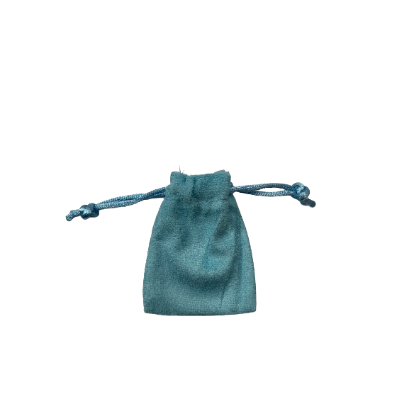 Baby Bleu Mini Velvet Pouch - Square