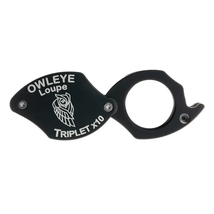 Owleye 10x triplet loupe for gemstone inclusions and settings