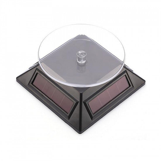 Solar Powered Rotating Turntable - Black or Silver