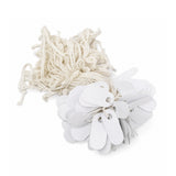 Small hanging plastic jewelry tags for pricing necklaces and rings