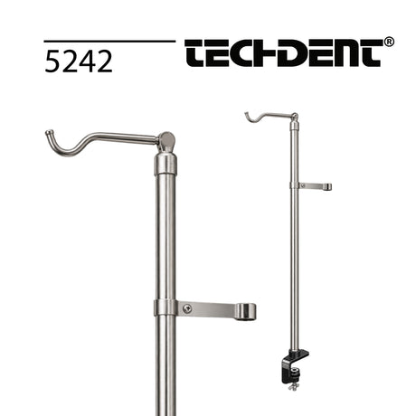 Techdent 5242 Steel Motor Holder Hanger with Adjustable Clamp Mount and Metal Support Arm for Dental Laboratory Motors 