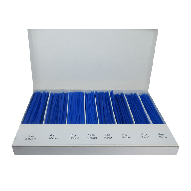 Wax wire assortment for jewelry casting in multiple gauges