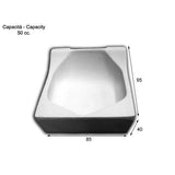 Compact square ceramic crucible for jewellery making furnace