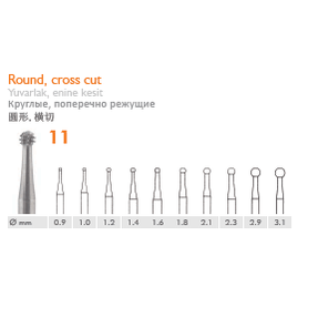 Bur - Round, cross cut - Meisinger - fig.11