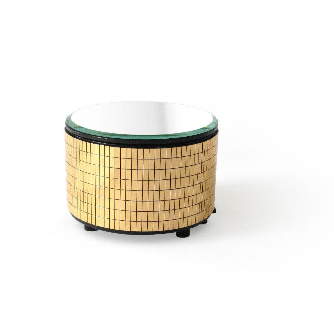 Turntable w/ Top Mirror Jewelry Display - Gold, Silver or Black - Ø90mm