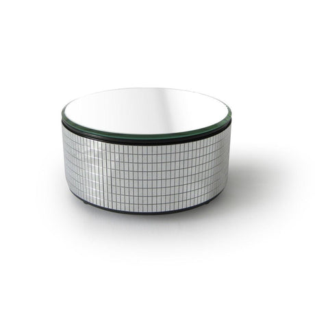 Turntable w/ Top Mirror Jewelry Display - Silver - Ø 125mm