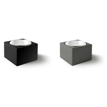 Mirror Top Turntable - Square - Grey or Black
