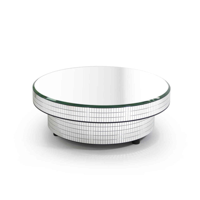 Turntable w/ Top Mirror Jewelry Display - silver - diameter 185mm